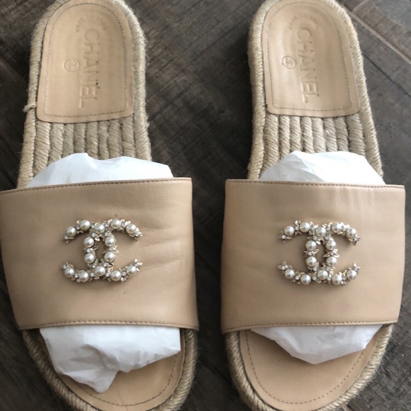 CHANEL Shoes - ‼️ SOLD ‼️ CHANEL pearl jewel espadrilles